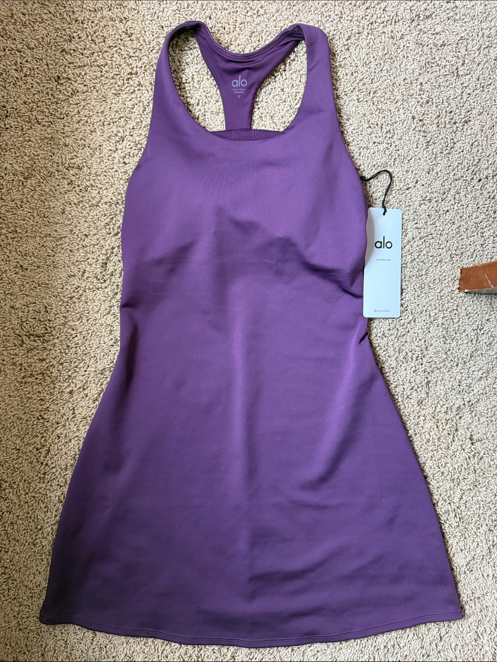NWT ALO Yoga Dark Plum Airlift Fly Dress - S